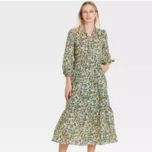 Who What Wear floral maxi cotton dress